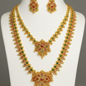 Traditional gold-plated necklace set