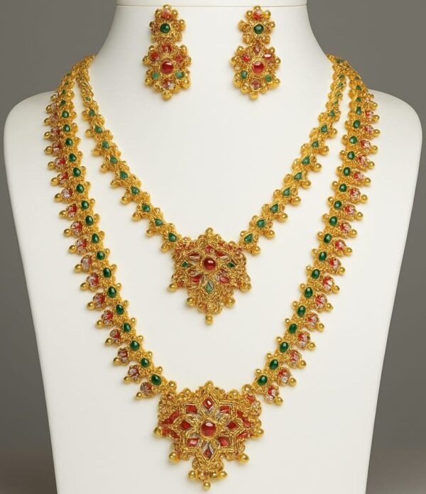 Traditional gold-plated necklace set