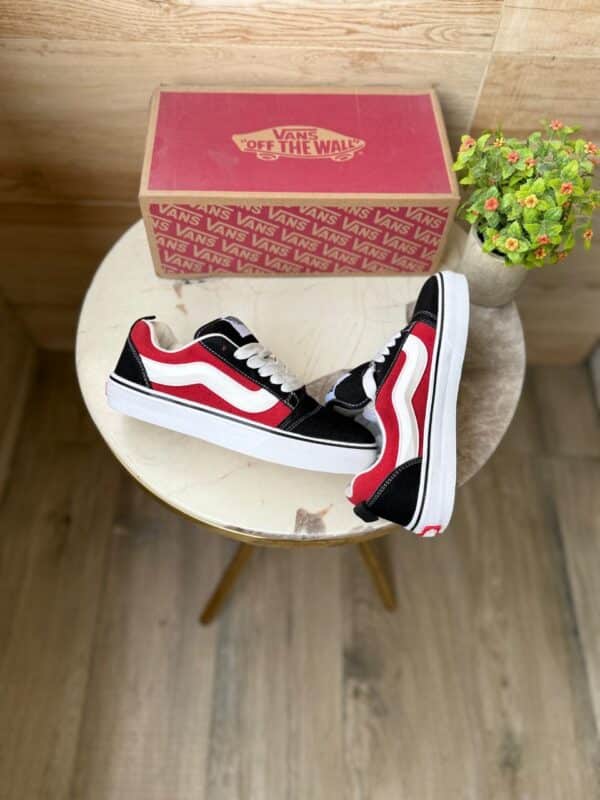 VANS OLD SKULL KNU BLACK RED - Image 4